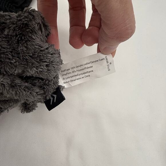 ARIS Genuine Leather Gloves Black Faux Fur Lined Women’s Medium - Picture 7 of 9